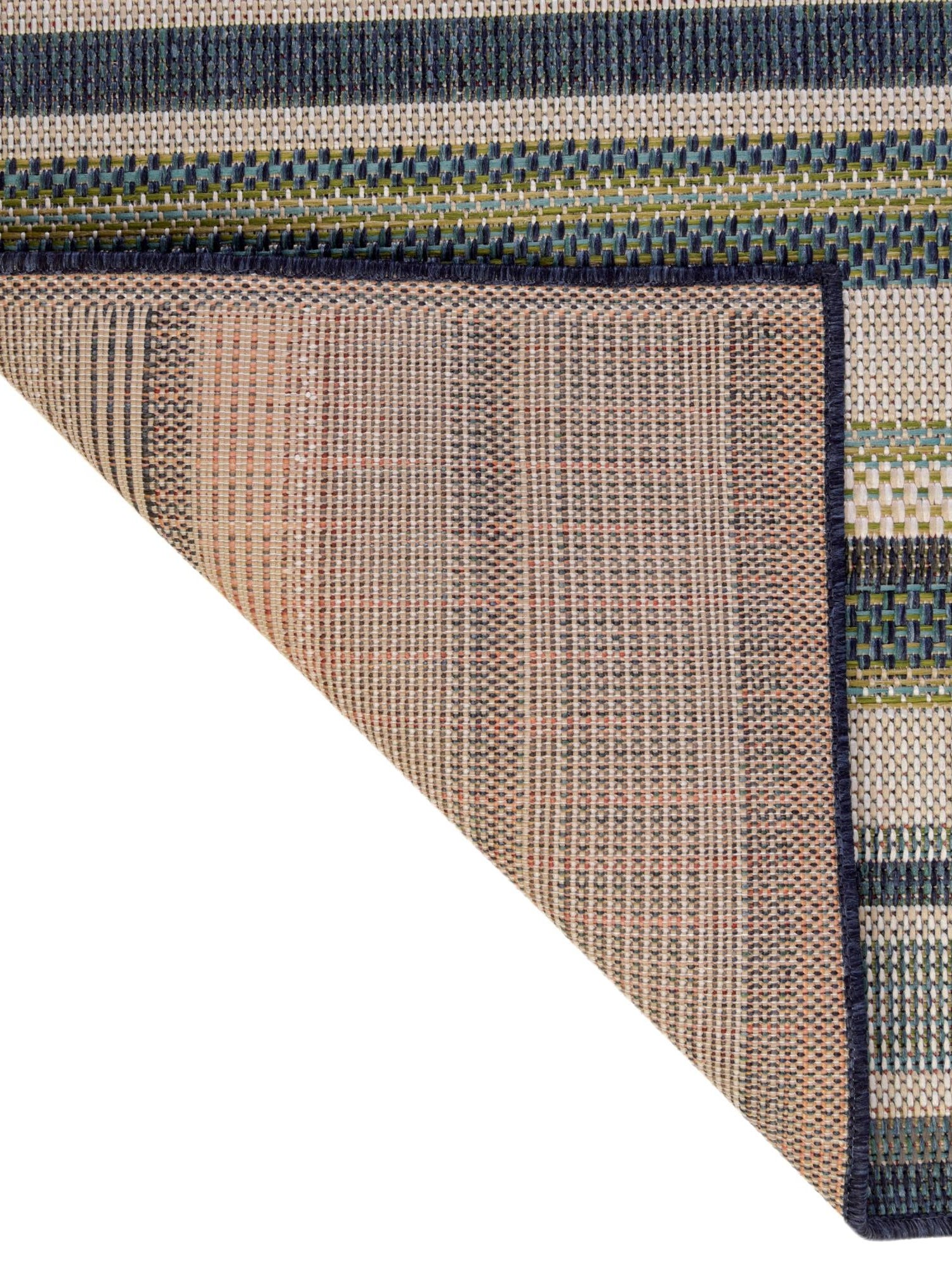 Blue 5' 3 x 7' 7 Baja Outdoor Rectangle Area Rug Weather Resistant for Patio, Deck, Terrace, Balcony, Porch 100% Polypropylene Modern Outside Decor for Sale at Rug Engine