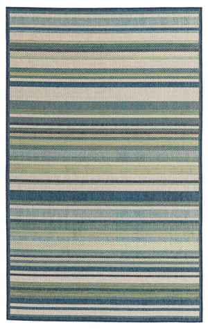 Blue 5' 3 x 8' Baja Outdoor Rectangle Rug