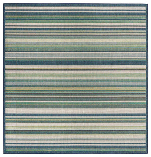 Blue 7' 10 x 7' 10 Baja Outdoor Square Area Rug Weather Resistant for Patio, Deck, Terrace, Balcony, Porch 100% Polypropylene Modern Outside Decor for Sale at Rug Engine