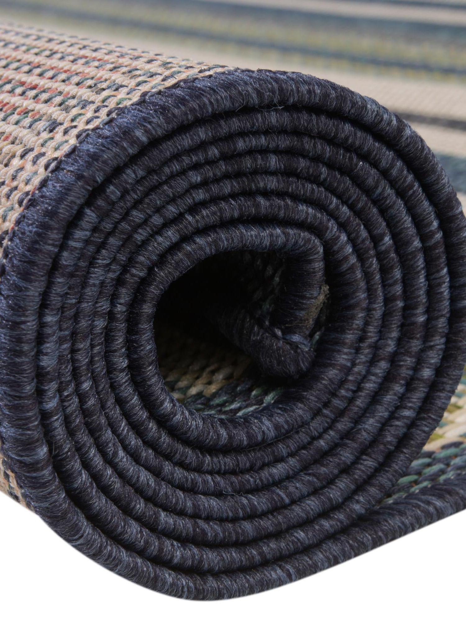 Blue 5' 3 x 5' 3 Baja Outdoor Square Area Rug Weather Resistant for Patio, Deck, Terrace, Balcony, Porch 100% Polypropylene Modern Outside Decor for Sale at Rug Engine
