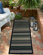Blue 2' x 7' 10 Baja Outdoor Runner Area Rug Weather Resistant for Patio, Deck, Terrace, Balcony, Porch 100% Polypropylene Modern Outside Decor for Sale at Rug Engine