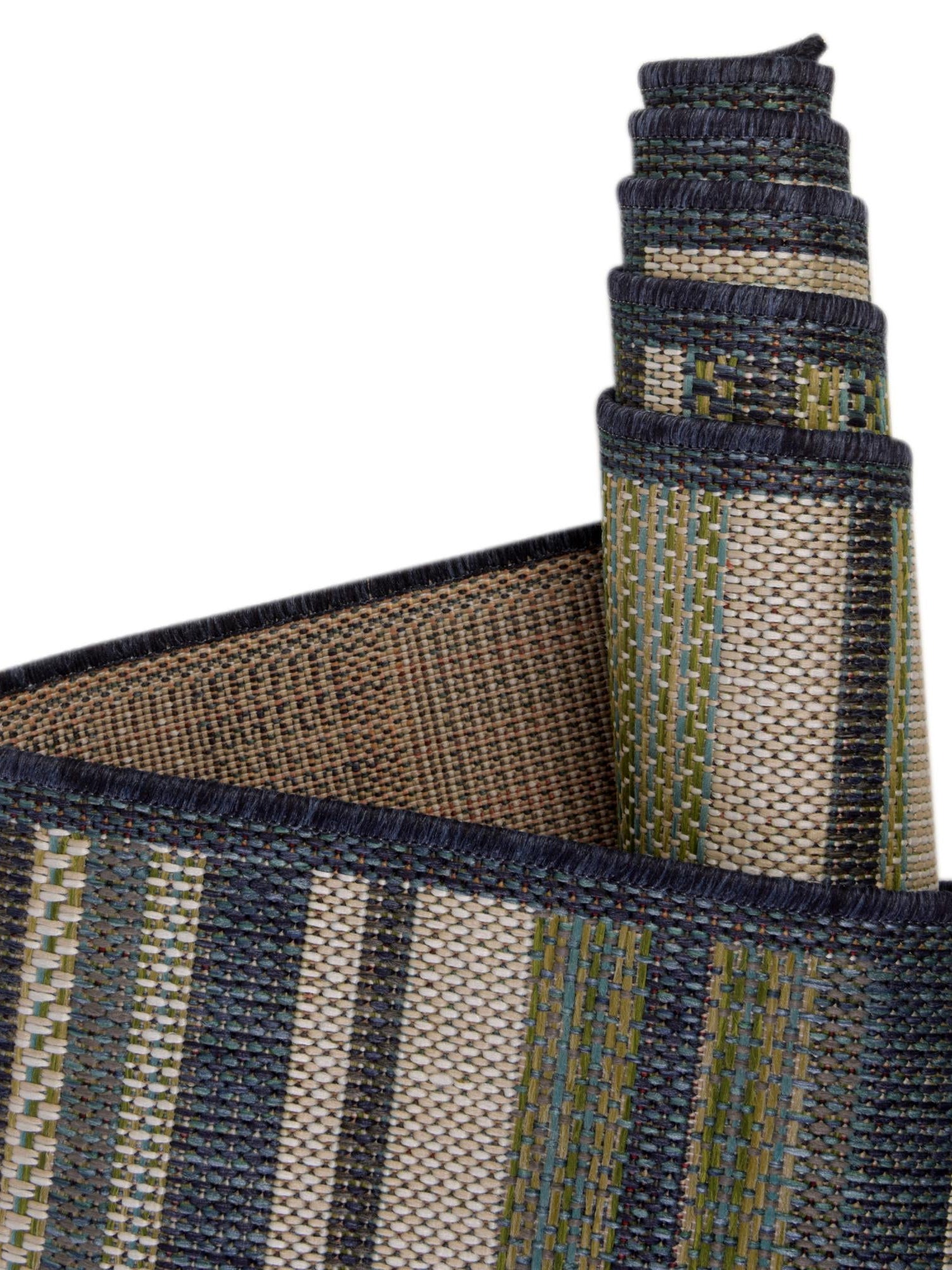 Blue 2' x 7' 10 Baja Outdoor Runner Area Rug Weather Resistant for Patio, Deck, Terrace, Balcony, Porch 100% Polypropylene Modern Outside Decor for Sale at Rug Engine