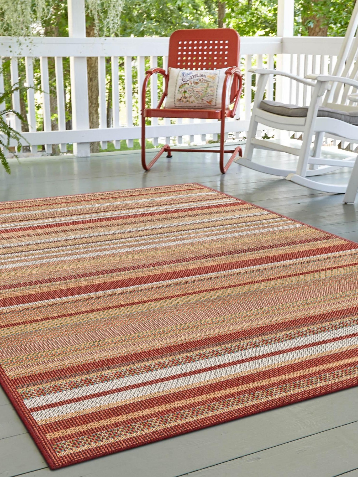 Burgundy 9' x 12' Baja Outdoor Rectangle Area Rug Weather Resistant for Patio, Deck, Terrace, Balcony, Porch 100% Polypropylene Modern Outside Decor for Sale at Rug Engine