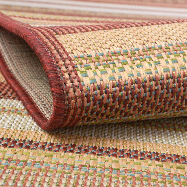 Burgundy 5' 3 x 8' Baja Outdoor Rectangle Rug