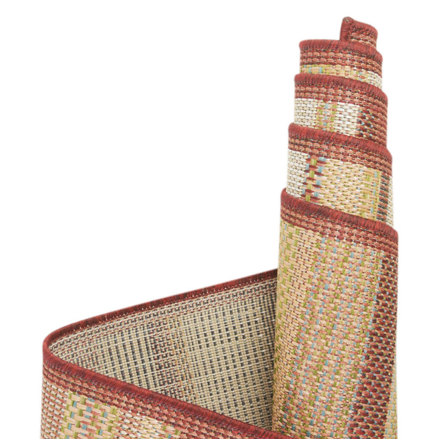 Burgundy 5' 3 x 8' Baja Outdoor Rectangle Rug