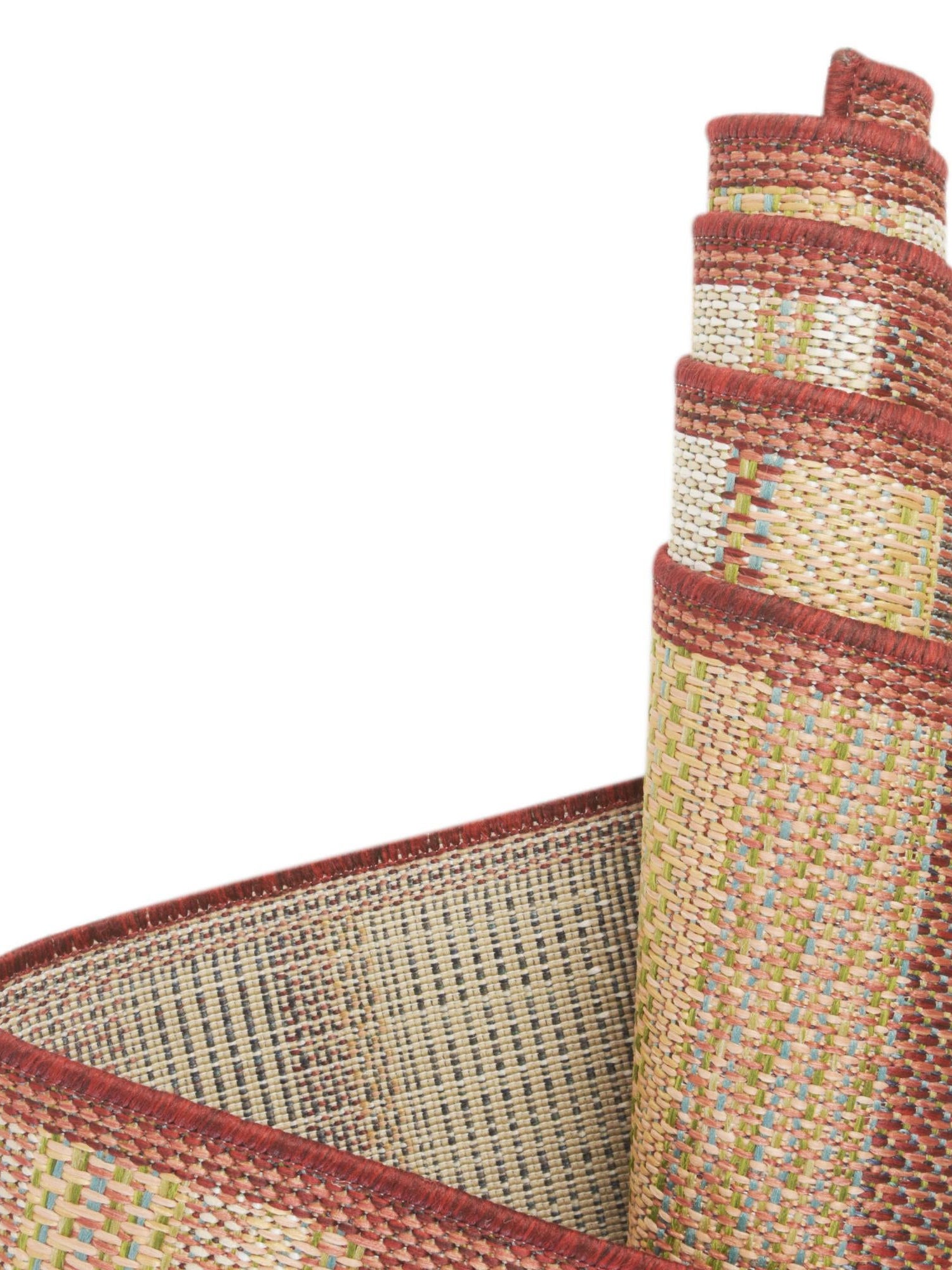 Burgundy 6' x 9' Baja Outdoor Rectangle Area Rug Weather Resistant for Patio, Deck, Terrace, Balcony, Porch 100% Polypropylene Modern Outside Decor for Sale at Rug Engine