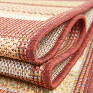 Burgundy 3' 11 x 5' 11 Baja Outdoor Rectangle Area Rug Weather Resistant for Patio, Deck, Terrace, Balcony, Porch 100% Polypropylene Modern Outside Decor for Sale at Rug Engine
