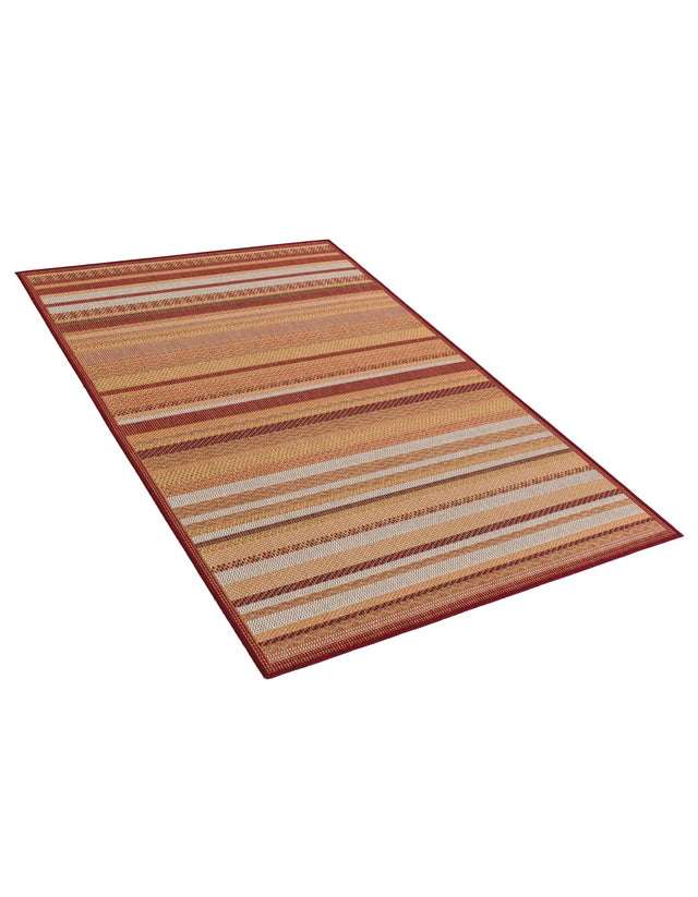 Burgundy 3' 11 x 5' 11 Baja Outdoor Rectangle Area Rug Weather Resistant for Patio, Deck, Terrace, Balcony, Porch 100% Polypropylene Modern Outside Decor for Sale at Rug Engine