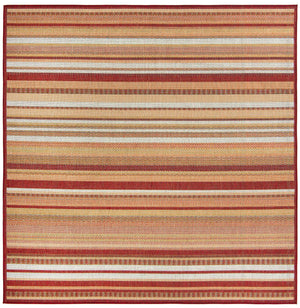 Burgundy 7' 10 x 7' 10 Baja Outdoor Square Area Rug Weather Resistant for Patio, Deck, Terrace, Balcony, Porch 100% Polypropylene Modern Outside Decor for Sale at Rug Engine