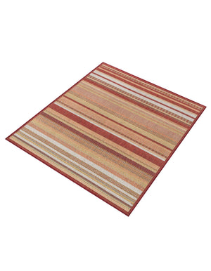Burgundy 5' 3 x 5' 3 Baja Outdoor Square Area Rug Weather Resistant for Patio, Deck, Terrace, Balcony, Porch 100% Polypropylene Modern Outside Decor for Sale at Rug Engine