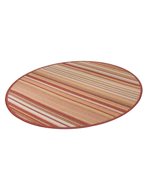 Burgundy 7' 10 x 7' 10 Baja Outdoor Round Area Rug Weather Resistant for Patio, Deck, Terrace, Balcony, Porch 100% Polypropylene Modern Outside Decor for Sale at Rug Engine
