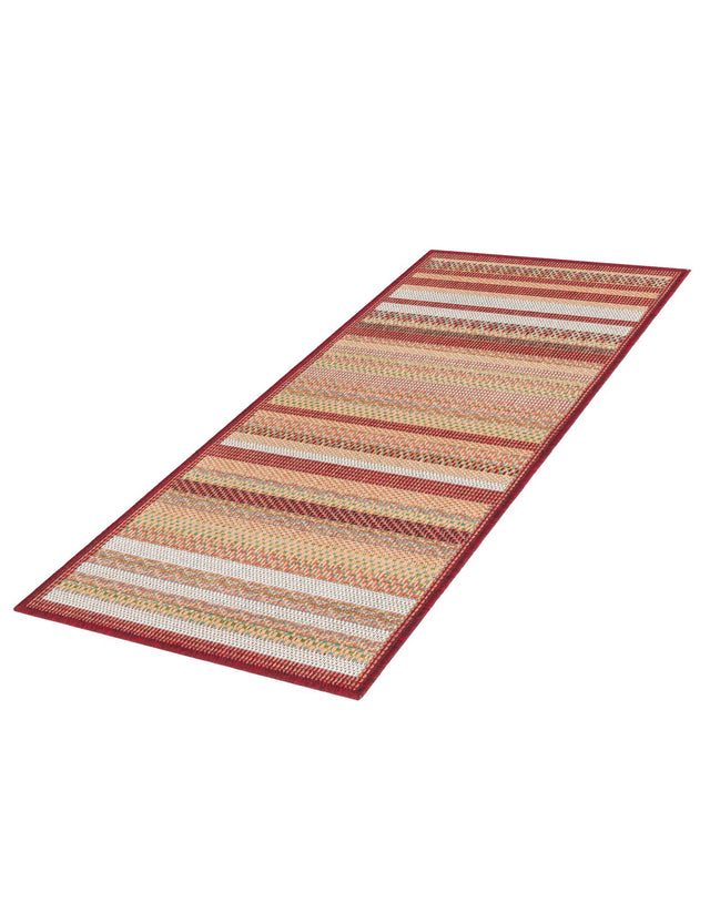 Burgundy 2' x 3' 11 Baja Outdoor Runner Area Rug Weather Resistant for Patio, Deck, Terrace, Balcony, Porch 100% Polypropylene Modern Outside Decor for Sale at Rug Engine