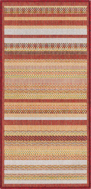 Burgundy 2' x 3' 11 Baja Outdoor Runner Area Rug Weather Resistant for Patio, Deck, Terrace, Balcony, Porch 100% Polypropylene Modern Outside Decor for Sale at Rug Engine