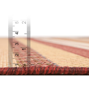 Burgundy 2' x 5' 11 Baja Outdoor Runner Area Rug Weather Resistant for Patio, Deck, Terrace, Balcony, Porch 100% Polypropylene Modern Outside Decor for Sale at Rug Engine