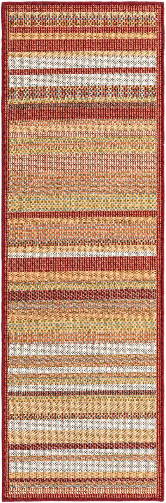 Burgundy 2' x 5' 11 Baja Outdoor Runner Area Rug Weather Resistant for Patio, Deck, Terrace, Balcony, Porch 100% Polypropylene Modern Outside Decor for Sale at Rug Engine