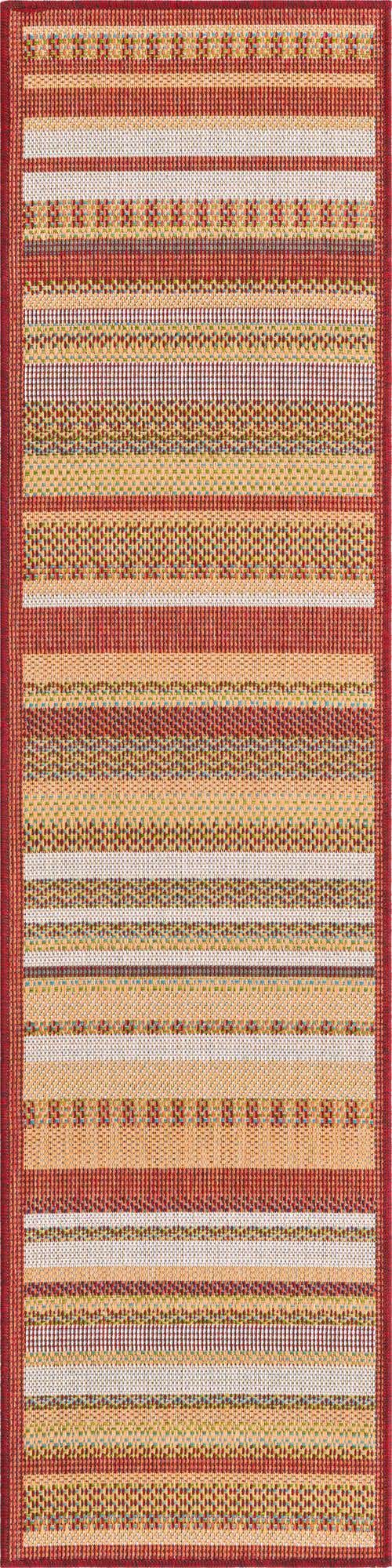 Burgundy 2' x 7' 10 Baja Outdoor Runner Area Rug Weather Resistant for Patio, Deck, Terrace, Balcony, Porch 100% Polypropylene Modern Outside Decor for Sale at Rug Engine
