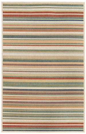 Multicolor 6' x 9' Baja Outdoor Rectangle Area Rug Weather Resistant for Patio, Deck, Terrace, Balcony, Porch 100% Polypropylene Modern Outside Decor for Sale at Rug Engine