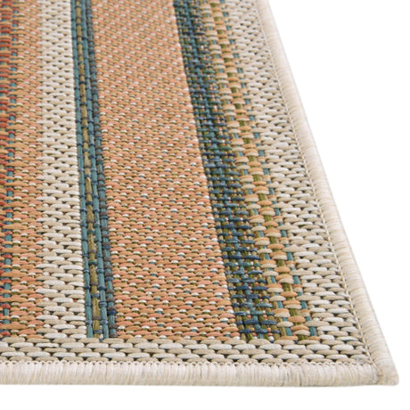 Multicolor 5' 3 x 7' 7 Baja Outdoor Rectangle Area Rug Weather Resistant for Patio, Deck, Terrace, Balcony, Porch 100% Polypropylene Modern Outside Decor for Sale at Rug Engine