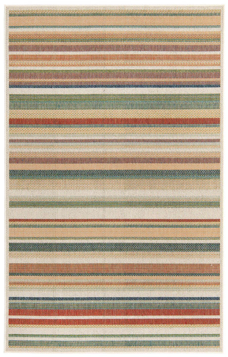 Multicolor 5' 3 x 7' 7 Baja Outdoor Rectangle Area Rug Weather Resistant for Patio, Deck, Terrace, Balcony, Porch 100% Polypropylene Modern Outside Decor for Sale at Rug Engine