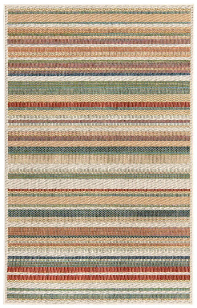 Multicolor 5' 3 x 7' 7 Baja Outdoor Rectangle Area Rug Weather Resistant for Patio, Deck, Terrace, Balcony, Porch 100% Polypropylene Modern Outside Decor for Sale at Rug Engine