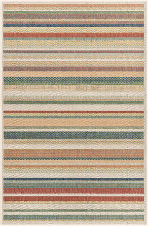 Multicolor 3' 11 x 5' 11 Baja Outdoor Rectangle Area Rug Weather Resistant for Patio, Deck, Terrace, Balcony, Porch 100% Polypropylene Modern Outside Decor for Sale at Rug Engine