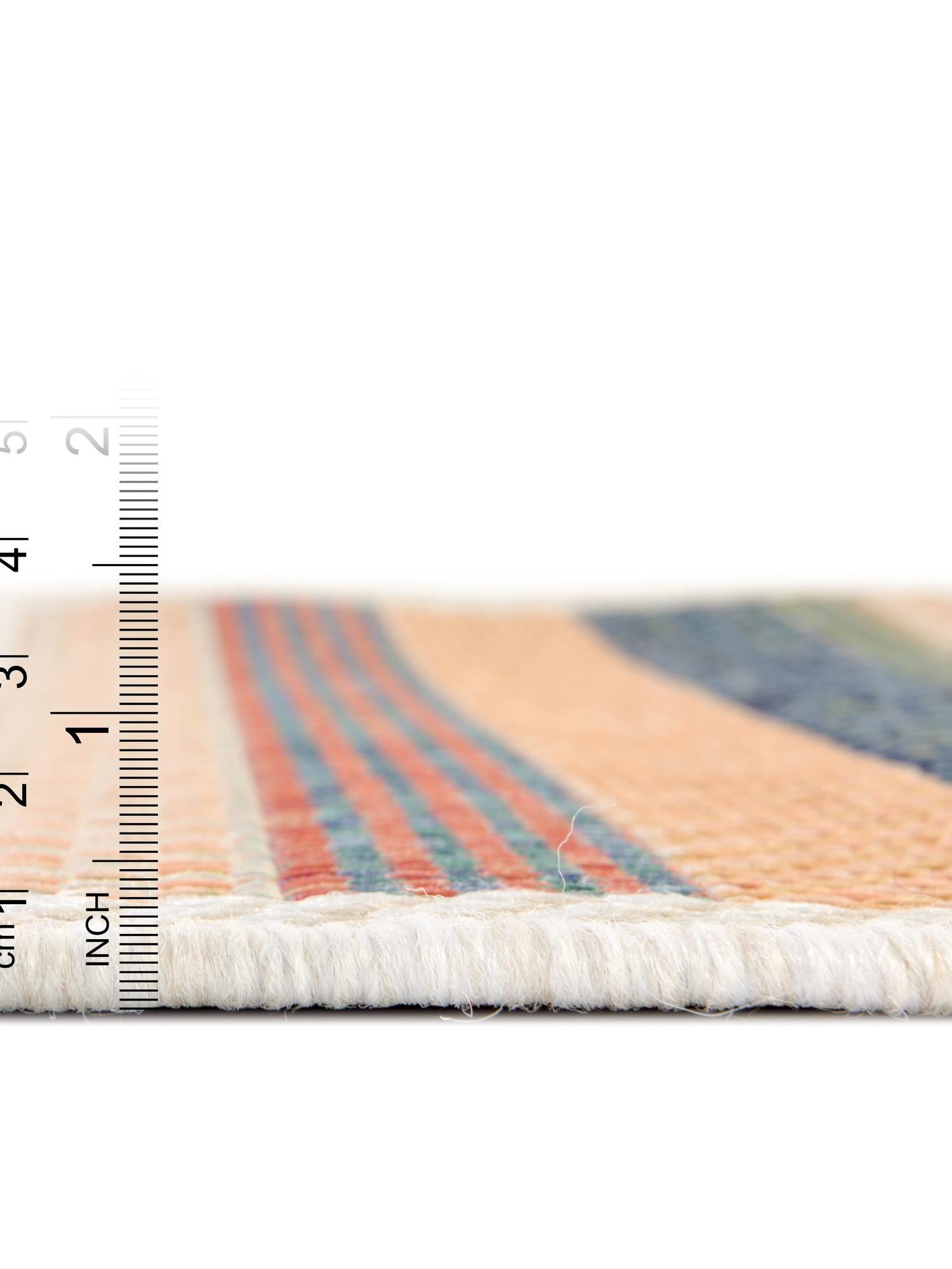 Multicolor 7' 10 x 7' 10 Baja Outdoor Round Area Rug Weather Resistant for Patio, Deck, Terrace, Balcony, Porch 100% Polypropylene Modern Outside Decor for Sale at Rug Engine