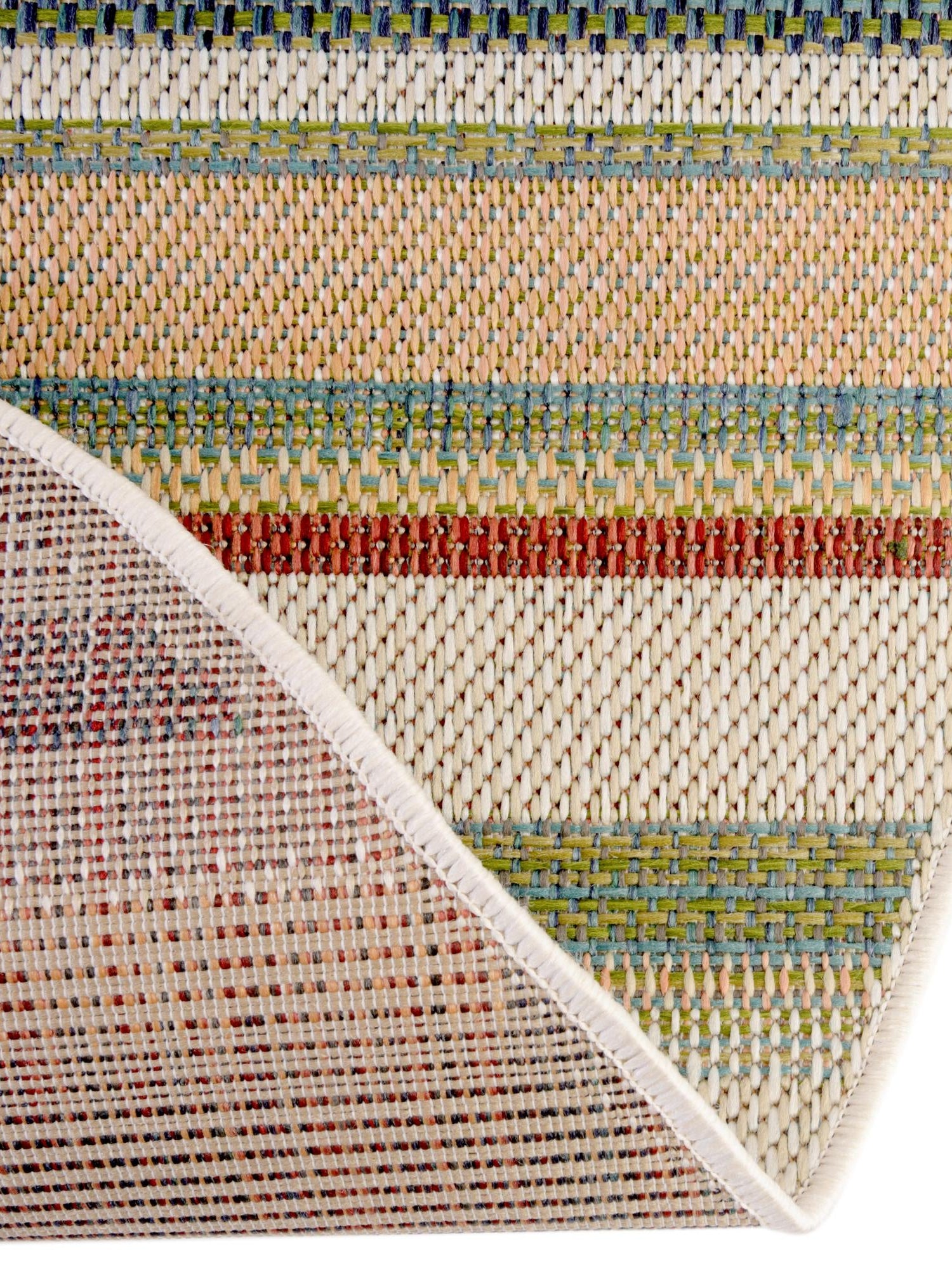 Multicolor 7' 10 x 7' 10 Baja Outdoor Round Area Rug Weather Resistant for Patio, Deck, Terrace, Balcony, Porch 100% Polypropylene Modern Outside Decor for Sale at Rug Engine