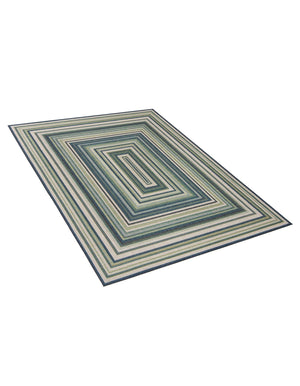 Blue 7' 10 x 10' Baja Outdoor Rectangle Area Rug Weather Resistant for Patio, Deck, Terrace, Balcony, Porch 100% Polypropylene Modern Outside Decor for Sale at Rug Engine
