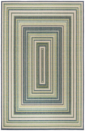 Blue 6' x 9' Baja Outdoor Rectangle Rug