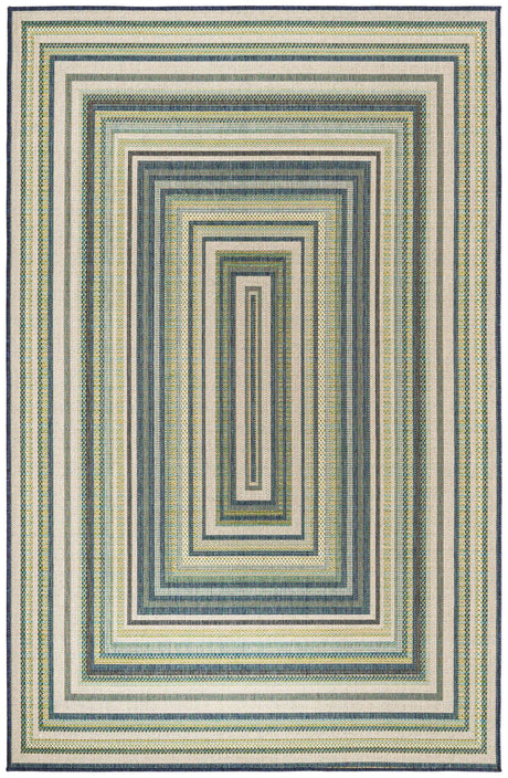 Blue 6' x 9' Baja Outdoor Rectangle Rug