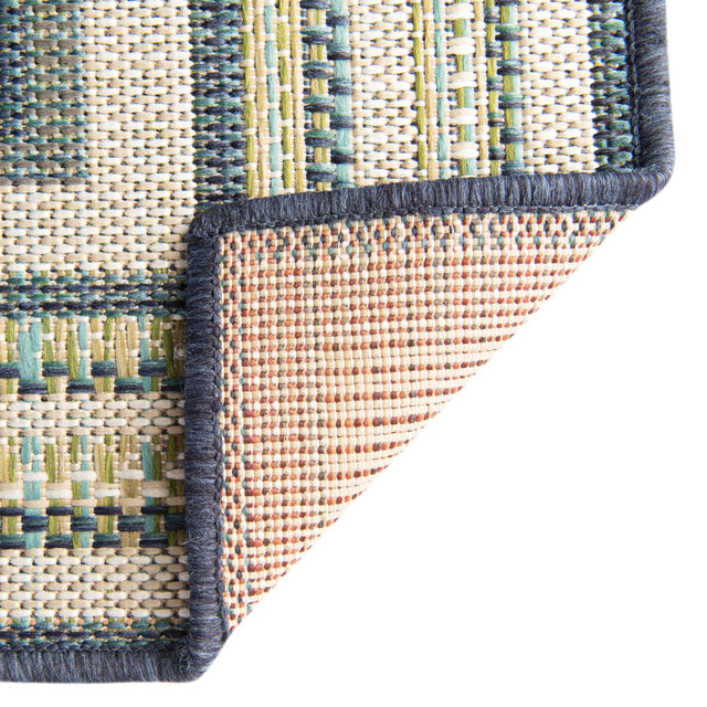 Blue 6' x 9' Baja Outdoor Rectangle Rug