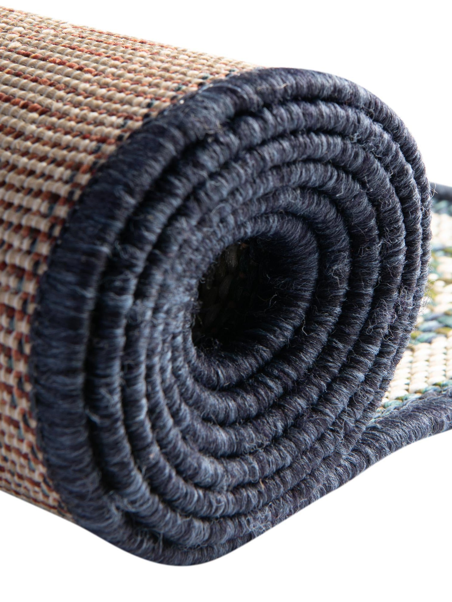 Blue 5' 3 x 7' 7 Baja Outdoor Rectangle Area Rug Weather Resistant for Patio, Deck, Terrace, Balcony, Porch 100% Polypropylene Modern Outside Decor for Sale at Rug Engine