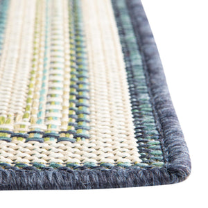Blue 2' x 5' 11 Baja Outdoor Runner Area Rug Weather Resistant for Patio, Deck, Terrace, Balcony, Porch 100% Polypropylene Modern Outside Decor for Sale at Rug Engine