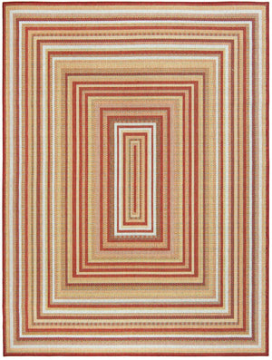 Burgundy 7' 10 x 10' Baja Outdoor Rectangle Area Rug Weather Resistant for Patio, Deck, Terrace, Balcony, Porch 100% Polypropylene Modern Outside Decor for Sale at Rug Engine