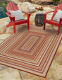 Burgundy 6' x 9' Baja Outdoor Rectangle Area Rug Weather Resistant for Patio, Deck, Terrace, Balcony, Porch 100% Polypropylene Modern Outside Decor for Sale at Rug Engine