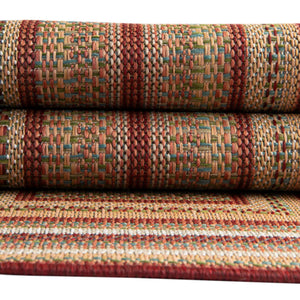 Burgundy 3' 11 x 5' 11 Baja Outdoor Rectangle Area Rug Weather Resistant for Patio, Deck, Terrace, Balcony, Porch 100% Polypropylene Modern Outside Decor for Sale at Rug Engine