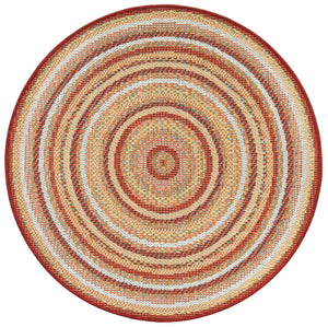 Burgundy 3' 3 x 3' 3 Baja Outdoor Round Rug