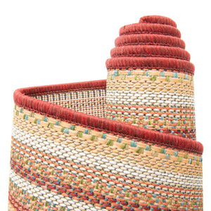 Burgundy 3' 3 x 3' 3 Baja Outdoor Round Rug