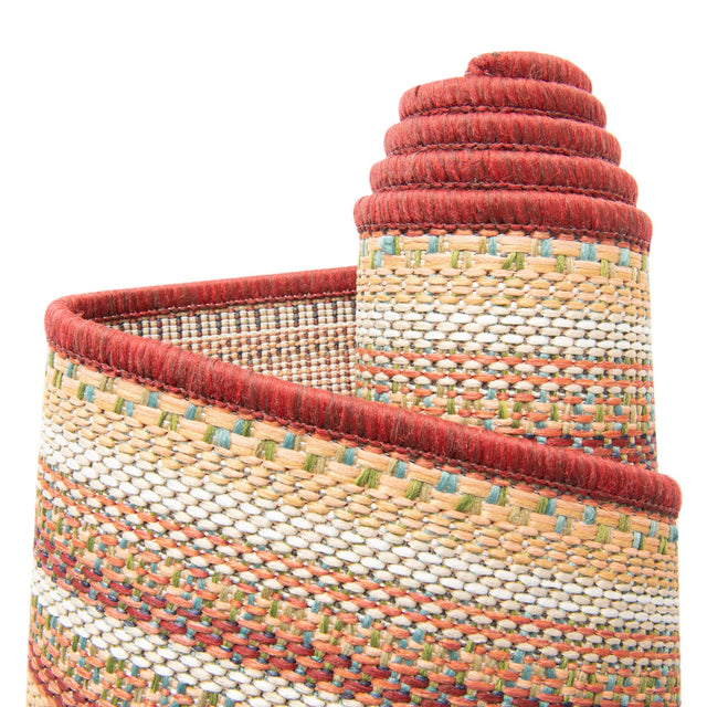 Burgundy 3' 3 x 3' 3 Baja Outdoor Round Rug