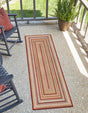 Burgundy 2' x 8' Baja Outdoor Runner Rug