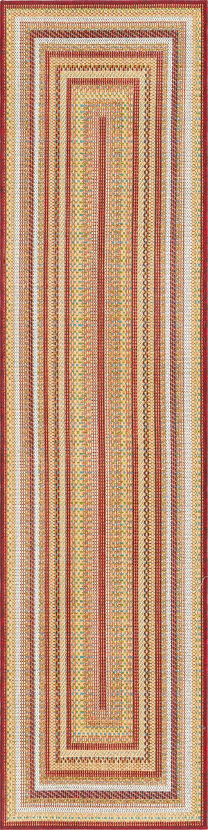 Burgundy 2' x 8' Baja Outdoor Runner Rug