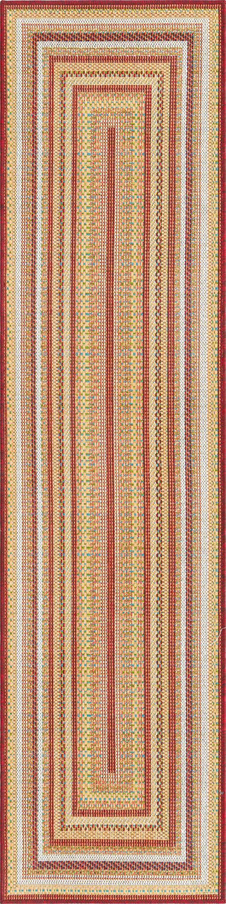 Burgundy 2' x 8' Baja Outdoor Runner Rug