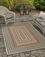 Multicolor 5' 3 x 7' 7 Baja Outdoor Rectangle Area Rug Weather Resistant for Patio, Deck, Terrace, Balcony, Porch 100% Polypropylene Modern Outside Decor for Sale at Rug Engine