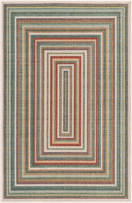 Multicolor 4' x 6' Baja Outdoor Rectangle Rug