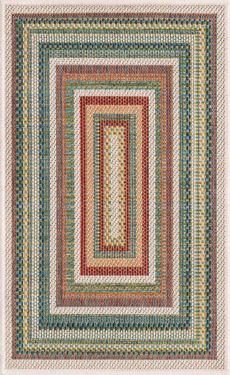 Multicolor 2' x 3' Baja Outdoor Rectangle Rug
