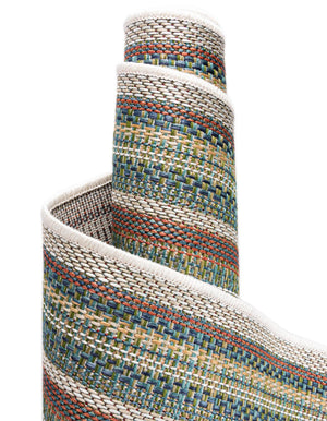 Multicolor 12' x 12' Baja Outdoor Square Area Rug Weather Resistant for Patio, Deck, Terrace, Balcony, Porch 100% Polypropylene Modern Outside Decor for Sale at Rug Engine