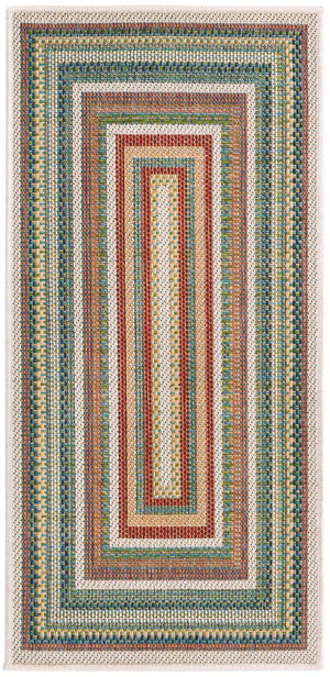 Multicolor 2' x 3' 11 Baja Outdoor Runner Area Rug Weather Resistant for Patio, Deck, Terrace, Balcony, Porch 100% Polypropylene Modern Outside Decor for Sale at Rug Engine
