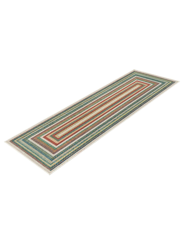 Multicolor 2' x 5' 11 Baja Outdoor Runner Area Rug Weather Resistant for Patio, Deck, Terrace, Balcony, Porch 100% Polypropylene Modern Outside Decor for Sale at Rug Engine