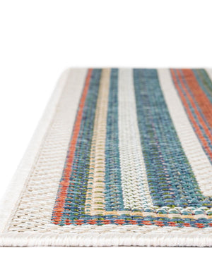 Multicolor 2' x 7' 10 Baja Outdoor Runner Area Rug Weather Resistant for Patio, Deck, Terrace, Balcony, Porch 100% Polypropylene Modern Outside Decor for Sale at Rug Engine