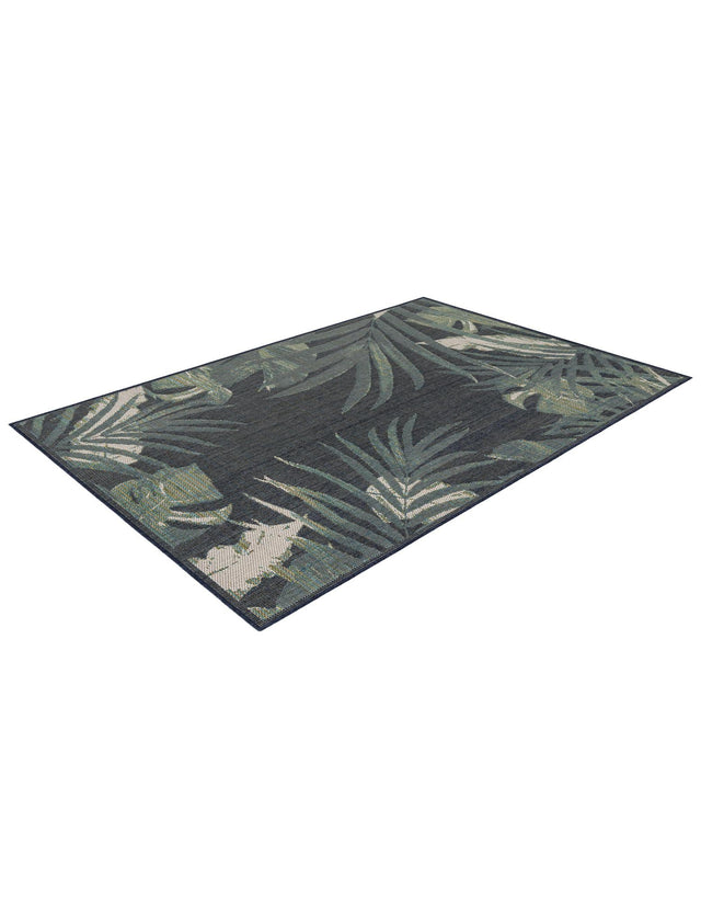 Navy Blue 5' 3 x 7' 7 Baja Outdoor Rectangle Area Rug Weather Resistant for Patio, Deck, Terrace, Balcony, Porch 100% Polypropylene Modern Outside Decor for Sale at Rug Engine